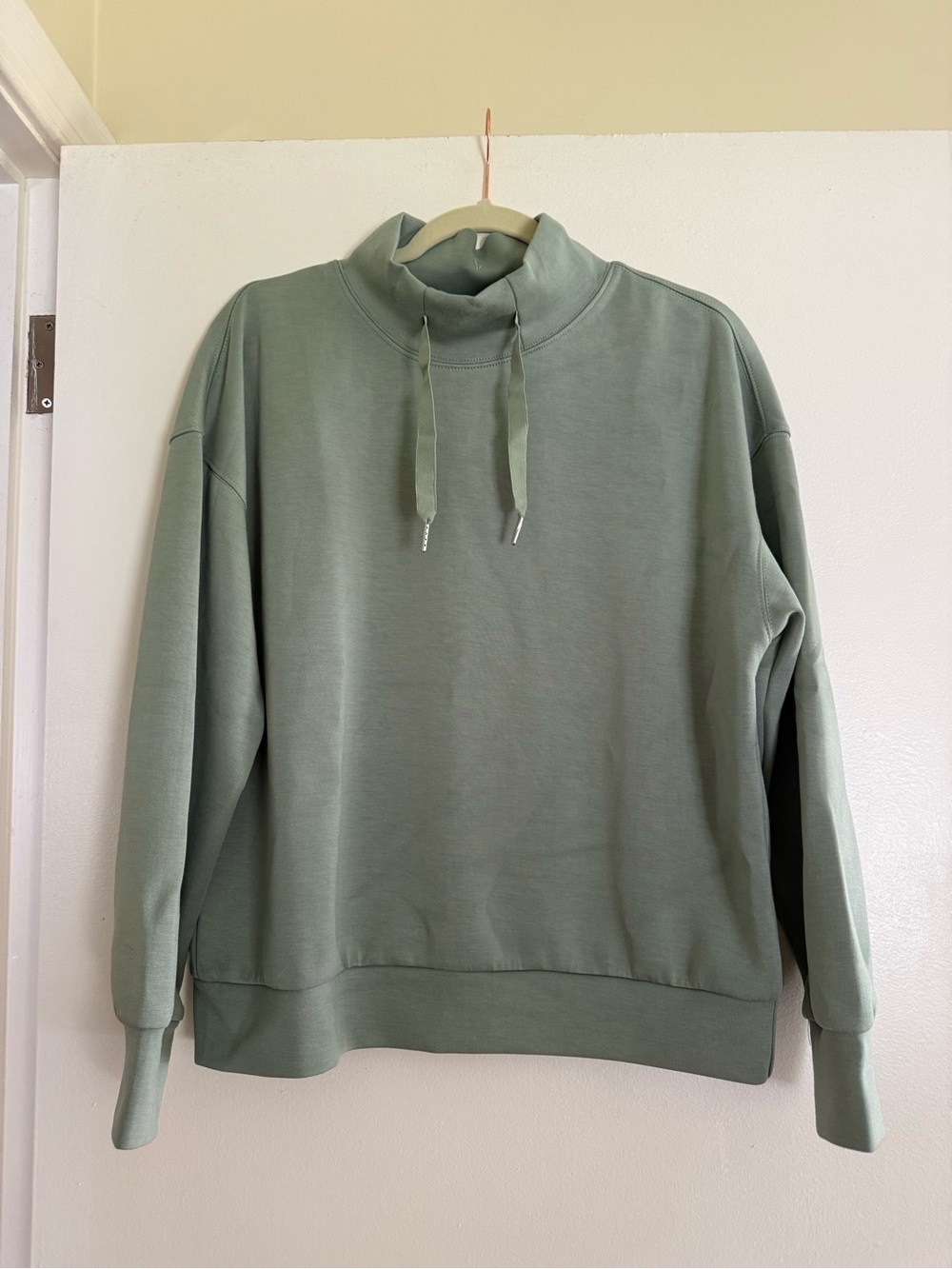 Women’s Sage Green Funnel Neck Sweatshirt